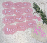Acrylic Baby Monthly Milestone Rounds. Set of 12 months sign Baby milestones months. Newborn Photo Prop