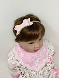 Set of 10 faux leather baby bows. Headbands