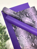Purple Snake designs and faux leather sheets