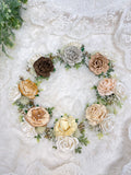 Two roses flower clip or Headband