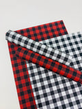 Plaid faux leather sheets. Craft supplies