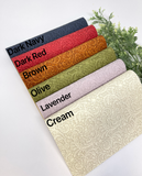 Embroidery texture Flowers faux leather sheets