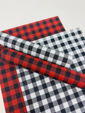 Plaid faux leather sheets. Craft supplies