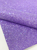 Light lavender chunky glitter sheet. Craft supplies hair bow supplies