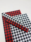 Plaid faux leather sheets. Craft supplies