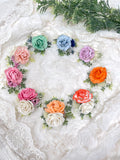 Two roses  flower clip or Headband