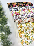 Floral Texture faux leather sheets.