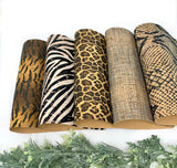 Cork animal print design leather sheets craft supplies. Hair bows and earrings supplies