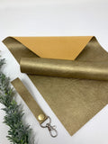 DARK GOLD faux leather sheets listing F008