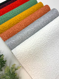 Embroidery texture flowers faux leather sheets
