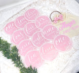 Acrylic Baby Monthly Milestone Rounds. Set of 12 months sign Baby milestones months with leaf design