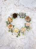 Two roses flower clip or Headband