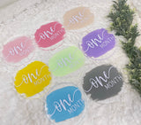 Acrylic Baby Monthly Milestone Rounds. Set of 12 months sign Baby milestones months. Newborn Photo Prop