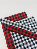 Plaid faux leather sheets. Craft supplies