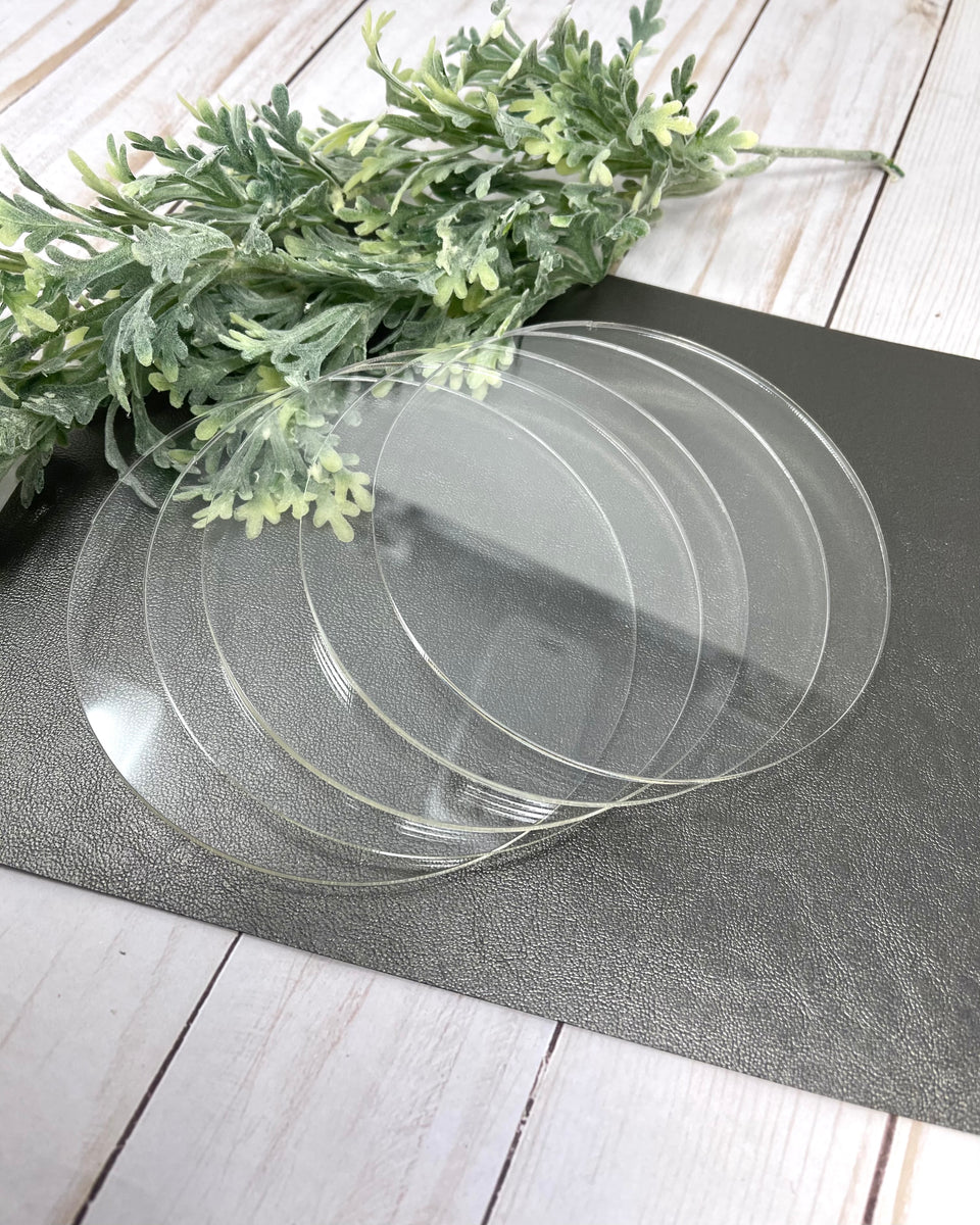 5 Inches Clear Acrylic Circles. Clear Acrylic Circle Discs. Craft Supplies  