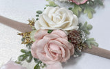Roses flowers baby headband