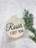 Wooden Baby Monthly Milestone Rounds. Set of 12 months sign