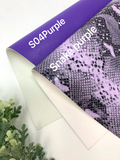 Purple Snake designs and faux leather sheets