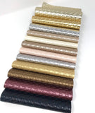 NKP105 Woven texture faux leather sheets. Available in 12 colors. Faux lether shets. Texture leather sheets. Craft supplies