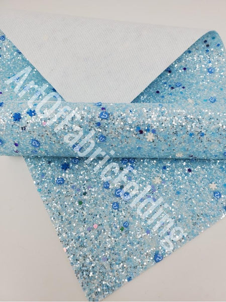 ICE BLUE Glitter sheets with animals and flowers.P543