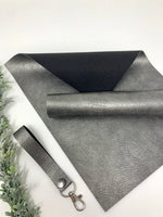 DARK SILVER faux leather sheets listing F008