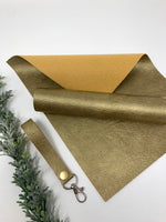 DARK GOLD faux leather sheets listing F008