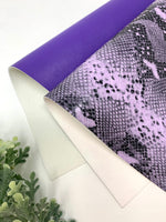Purple Snake designs and faux leather sheets