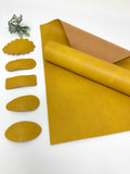 MUSTARD YELLOW texture faux leather sheets  Listing # K6880