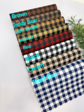 Plaid faux leather sheets. Craft supplies
