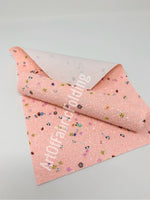 PINK Glitter fabric sheets. Chunky Glitter P543