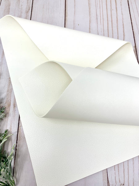 WHITE/WHITE Double  Sided faux leather sheets F921