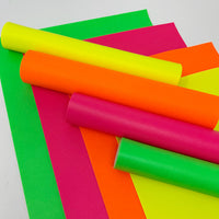 Neon solid colors faux leather sheets