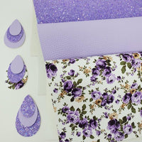 Light lavender chunky glitter sheet. Craft supplies hair bow supplies