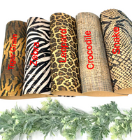 Cork animal print design leather sheets craft supplies. Hair bows and earrings supplies