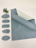 LIGHT BLUE texture faux leather sheets  Listing # K6880