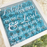 Shadow roses box sign with Bible verse Plasms 37:4