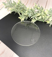 5 inches clear acrylic circles. For DIY projects