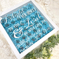 Shadow roses box sign with Bible verse Plasms 37:4