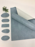 LIGHT BLUE texture faux leather sheets  Listing # K6880